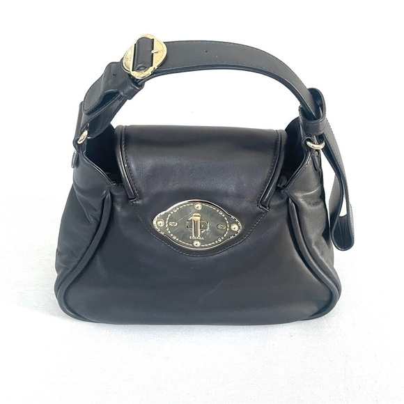 Escada Leather Shoulder Bag with Adjustable Strap Gold Hardware - Picture 1 of 9